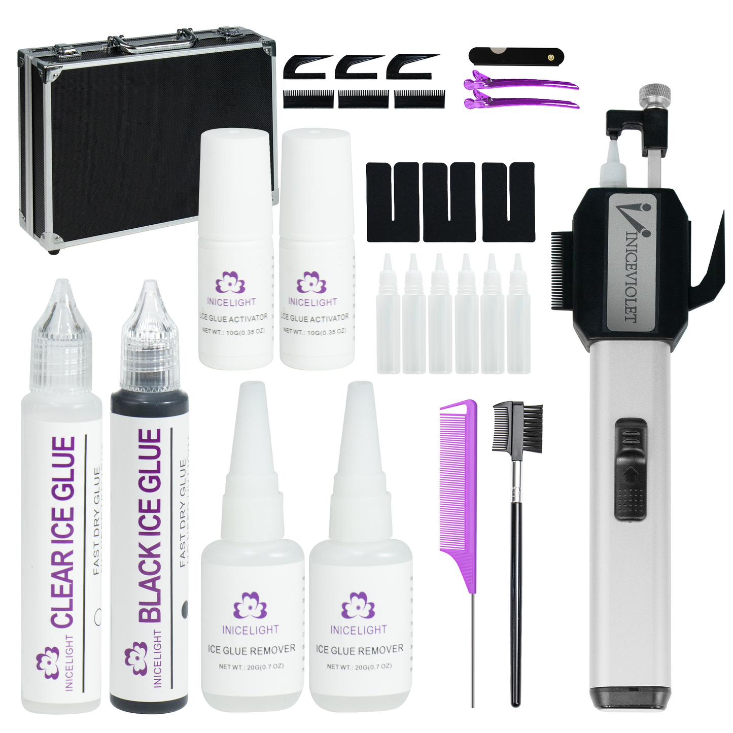 10D Zero Feeling Ice Glue Combline Hair Extension System Kit