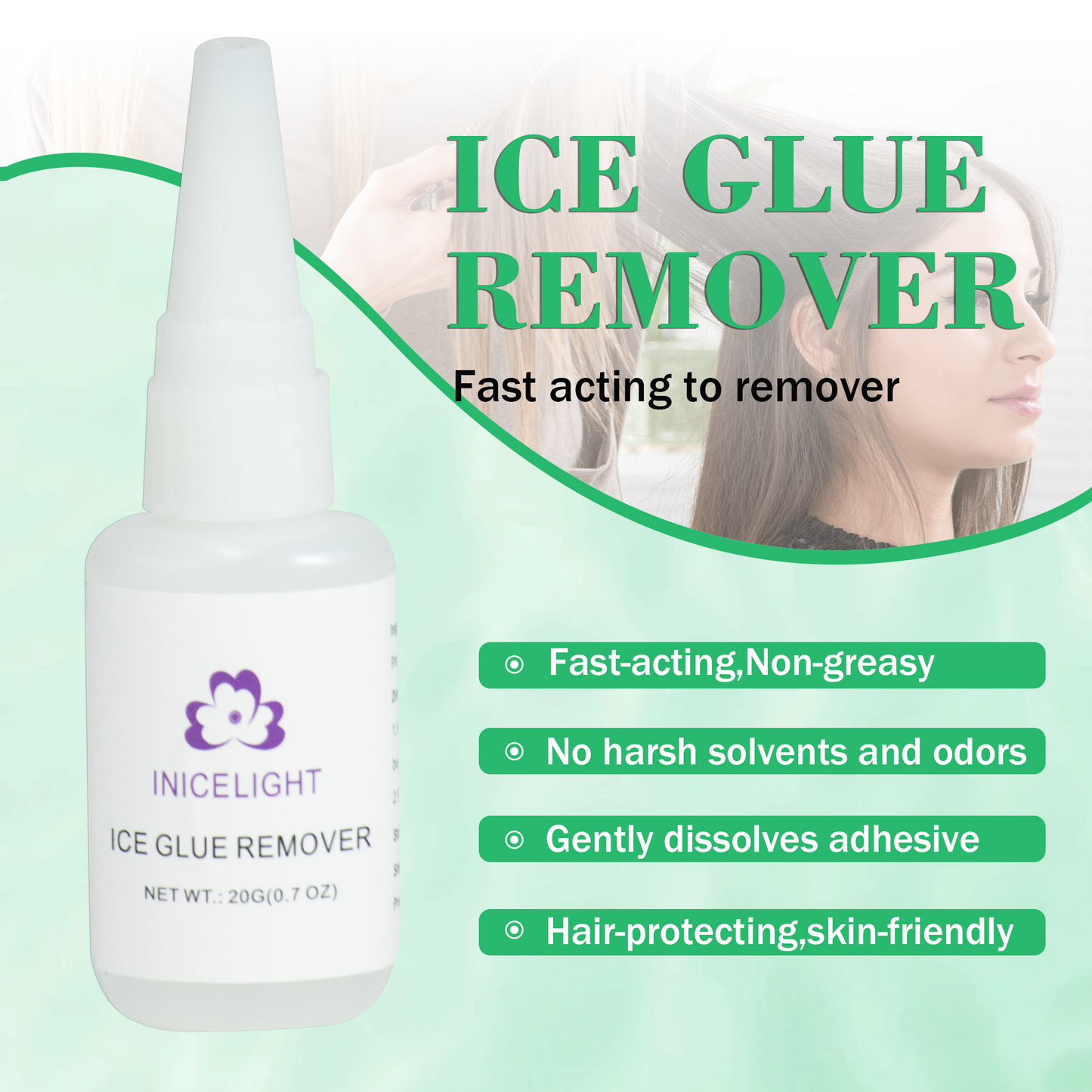 10D Zero Feeling Ice Glue Combline Hair Extension System Kit