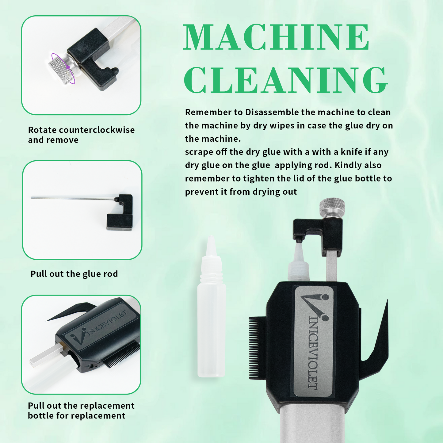 10D Zero Feeling Ice Glue Combline Hair Extension System Kit
