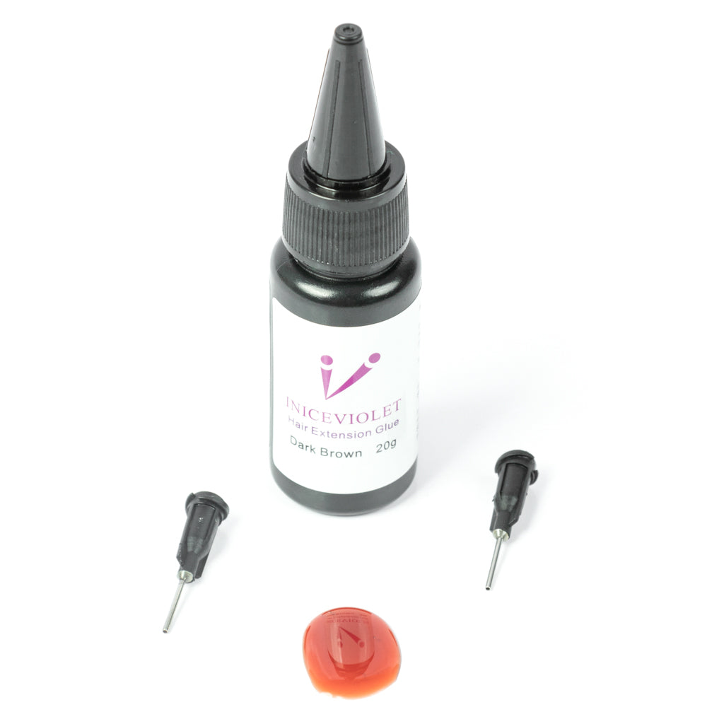 Iniceviolet brown uv light hair extension glue