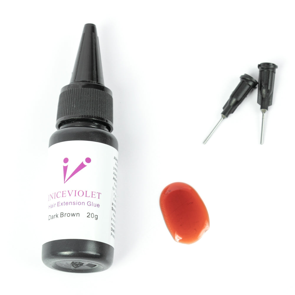 Iniceviolet brown uv light hair extension glue