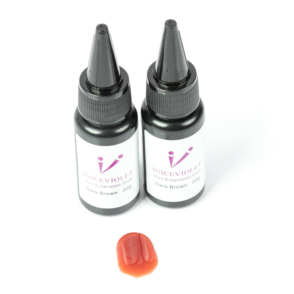 Iniceviolet brown uv light hair extension glue