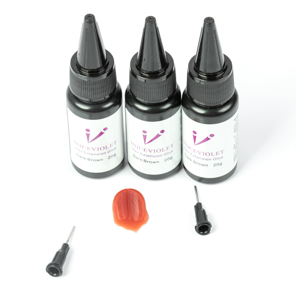 Iniceviolet brown uv light hair extension glue