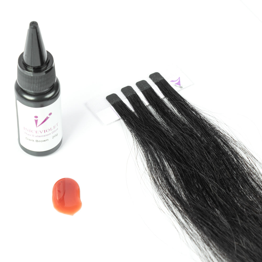 Iniceviolet brown uv light hair extension glue