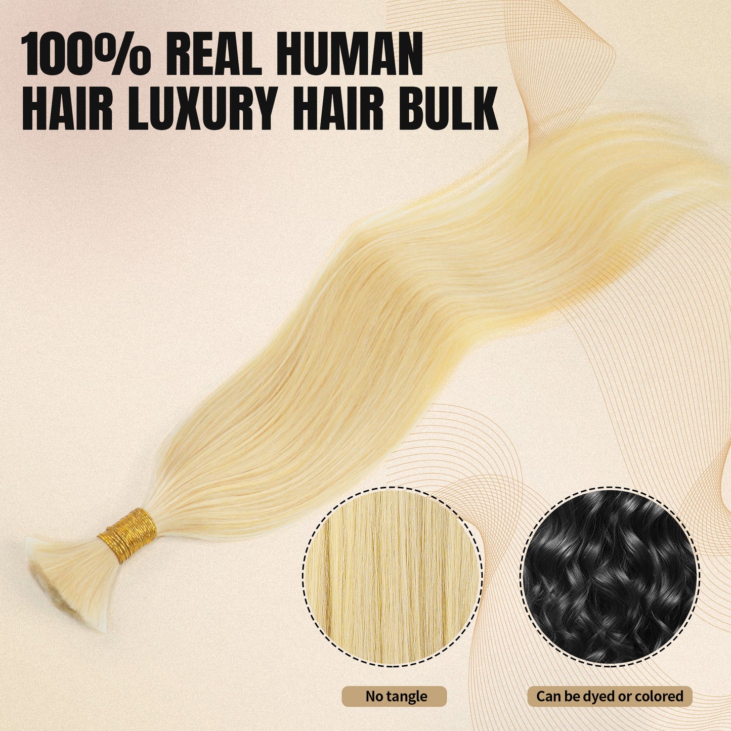 Iniceviolet #60 blonde 100% Human Hair Bulk