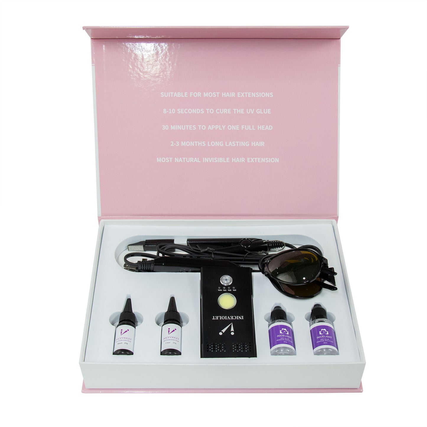 INICEVIOLET multifunctional transmitter uv light hair extension kit