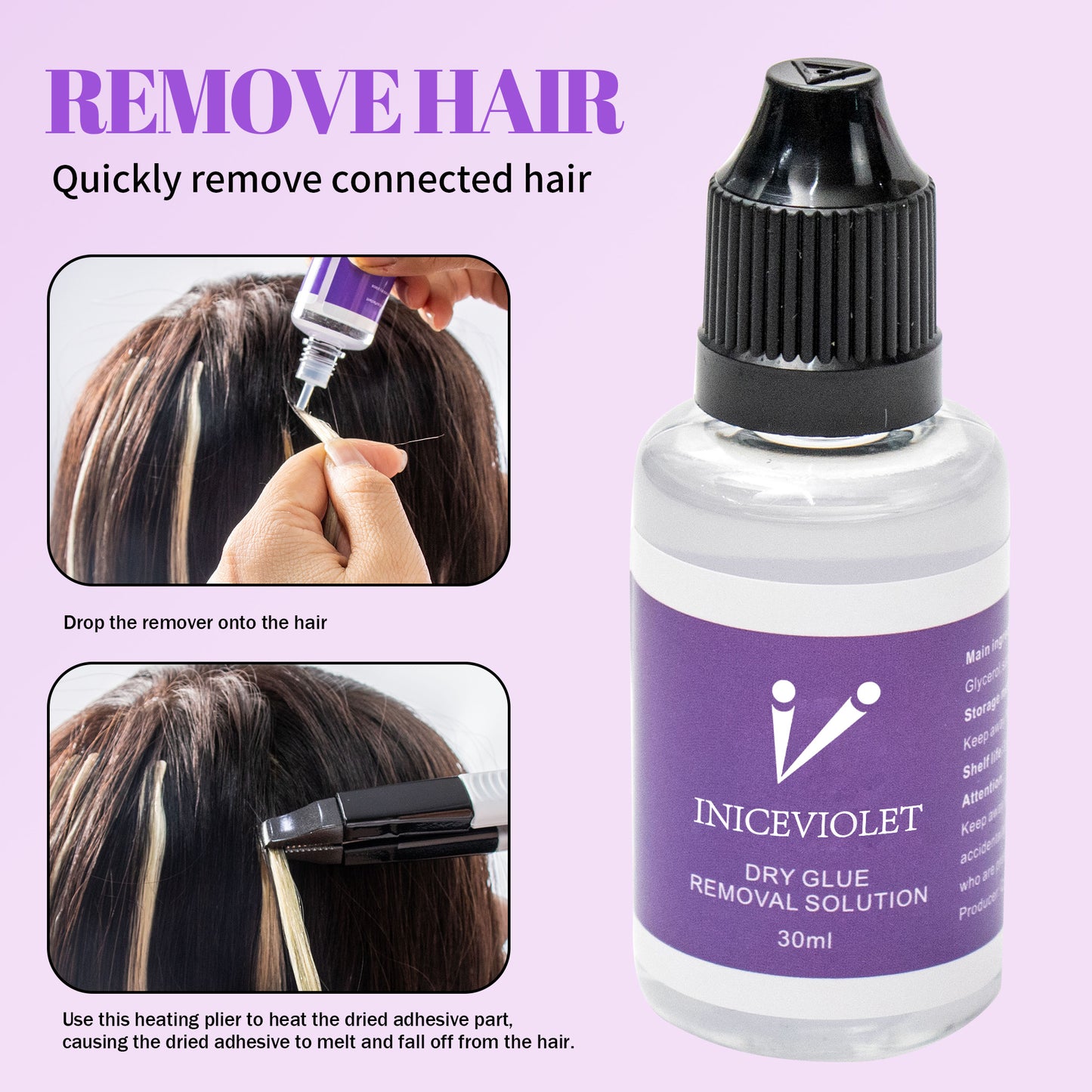 Factory wholesale luxury uv light hair extension kit