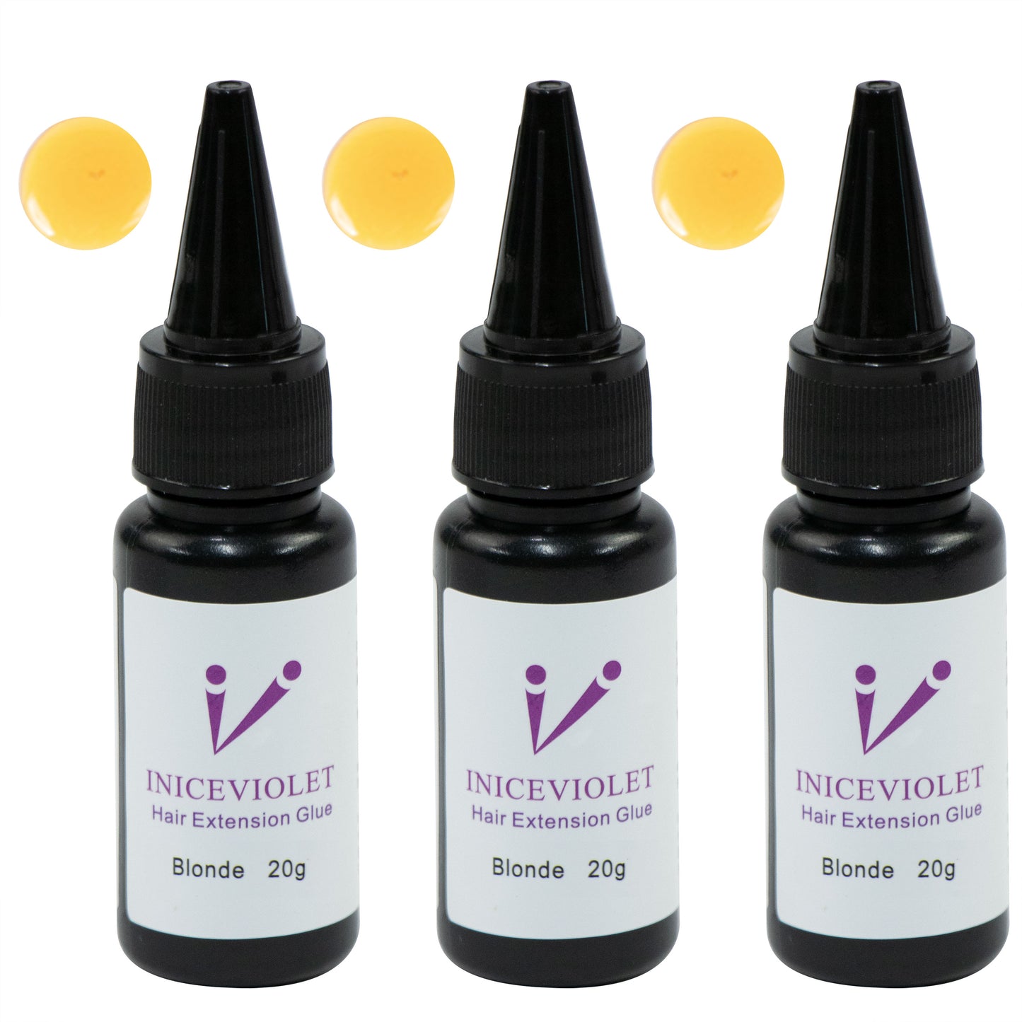Iniceviolet blonde v light hair extension glue