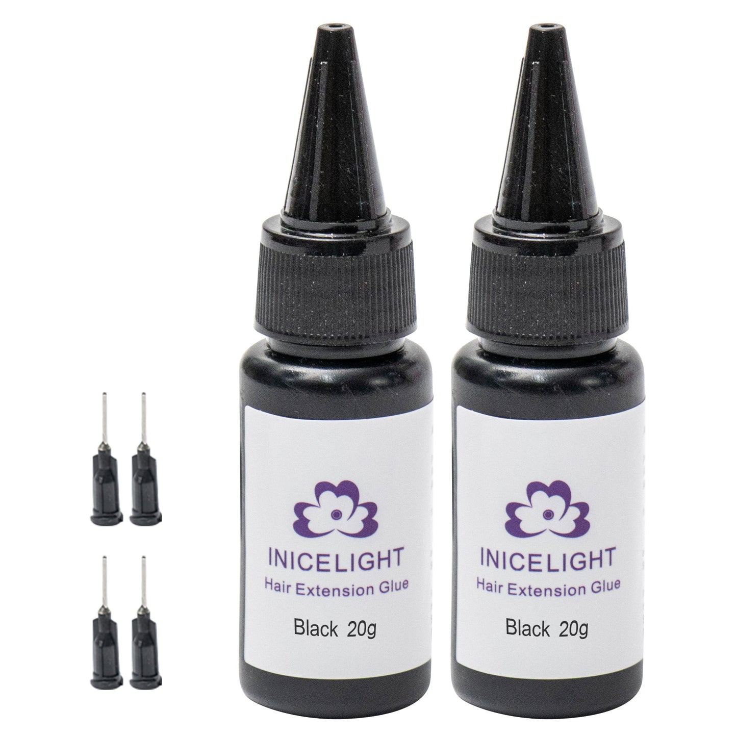 Iniceviolet black v light hair extension glue