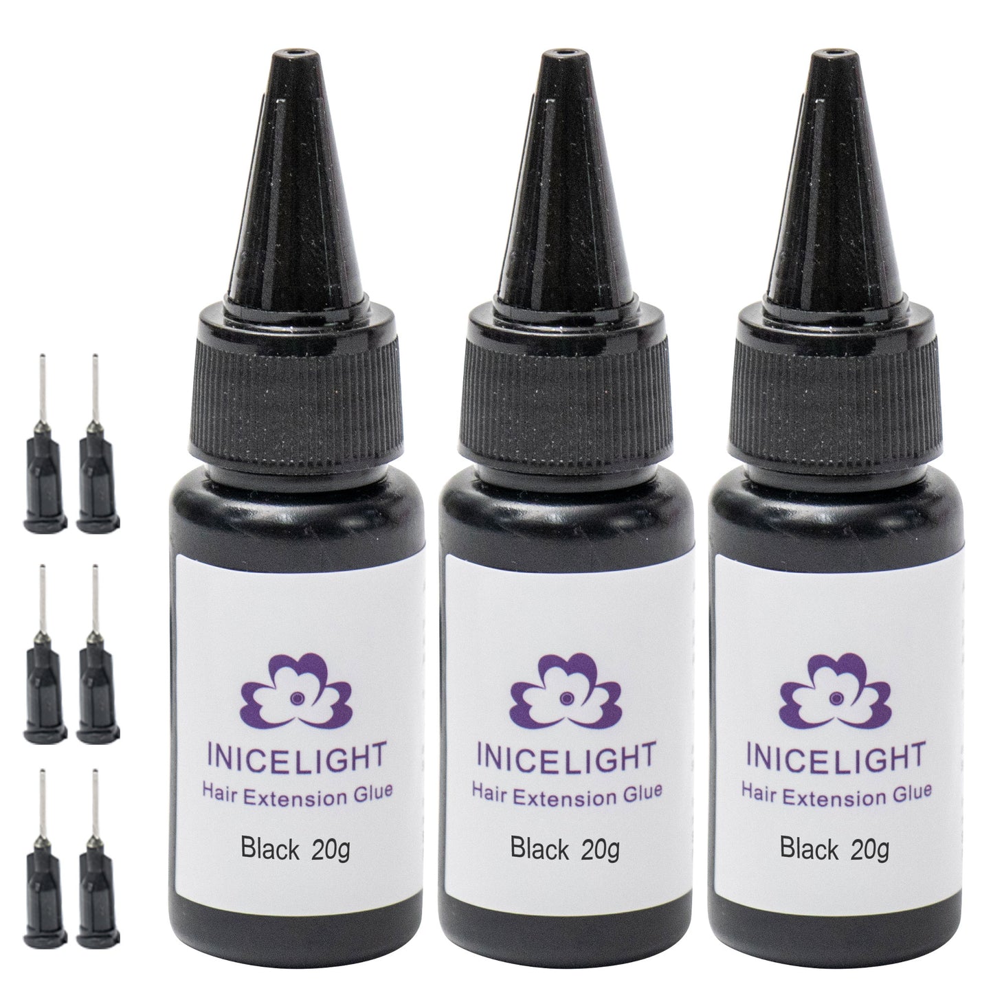 Iniceviolet black v light hair extension glue