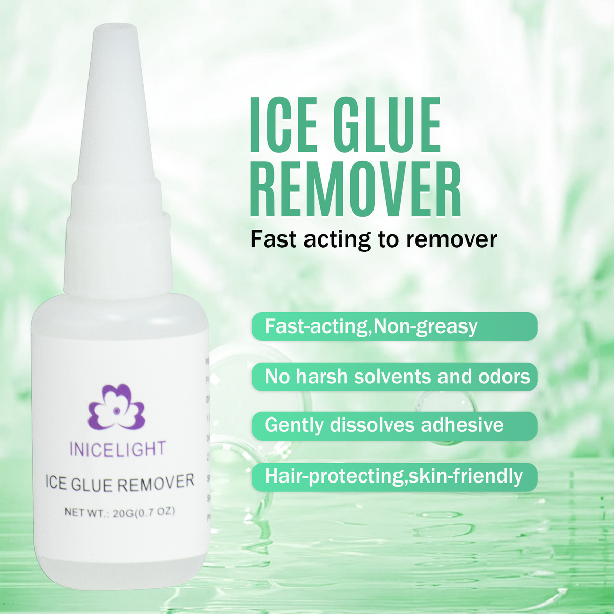Kit d'extensions de cheveux Invisible Ice Glue Zero-Sense, 5 secondes, fixation rapide, professionnel, pour salon