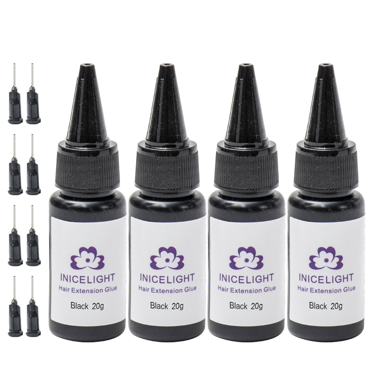 Iniceviolet black v light hair extension glue