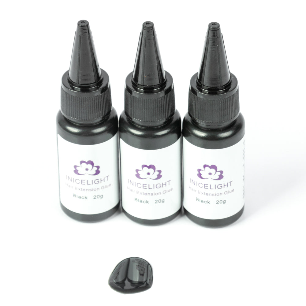 Iniceviolet black v light hair extension glue