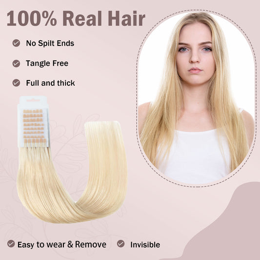 Iniceviolet #60 blond uv light hair extension