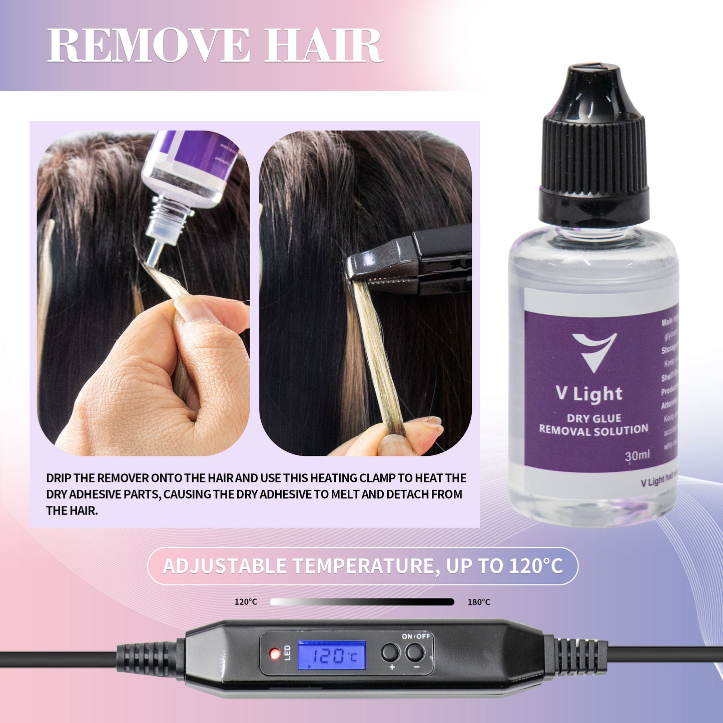 Inice wholesale regular v light hair extension kit