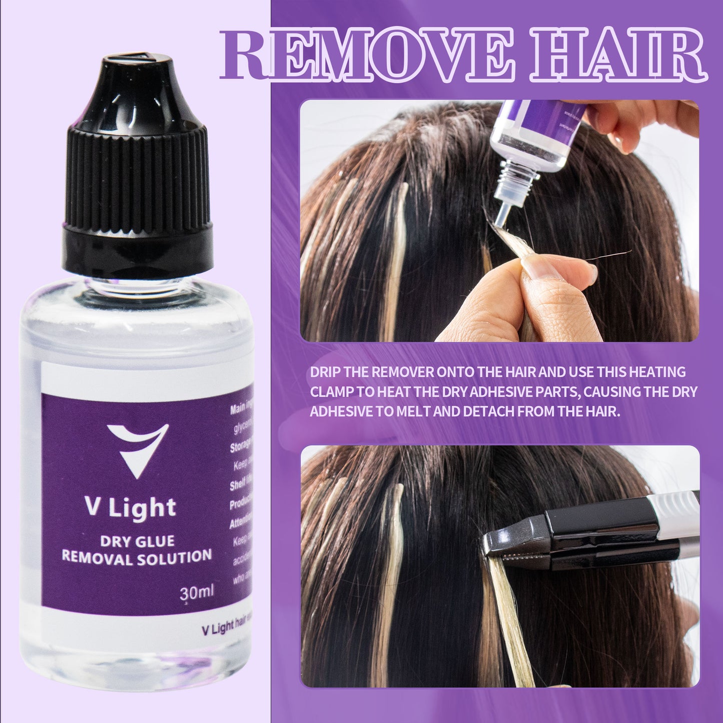 Upgraded Luxury UV light hair extension kit